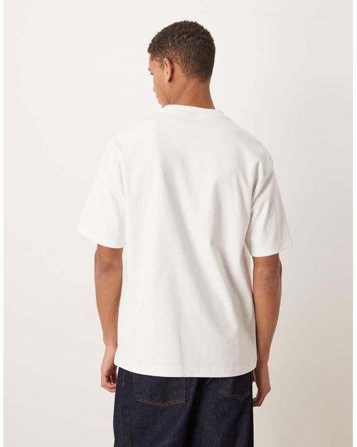ASOS White Premium Interlock Relaxed T-shirt for men