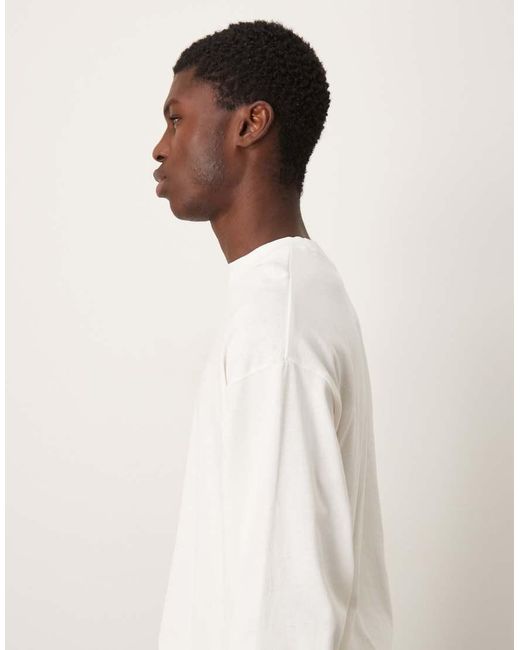 Mango White Cotton Sweatshirt for men