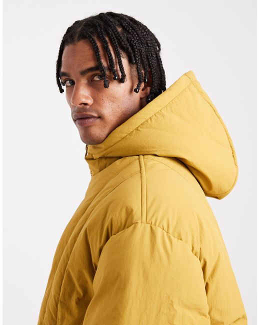 ASOS Natural Oversized Puffer Jacket for men