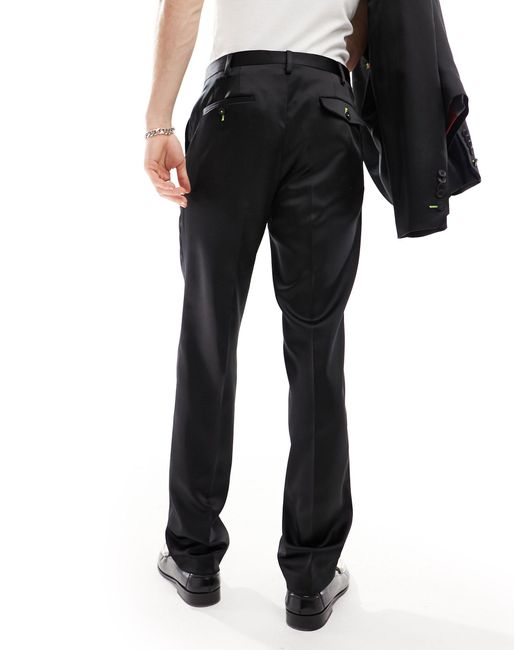 Twisted Tailor Black Draco Suit Pants for men