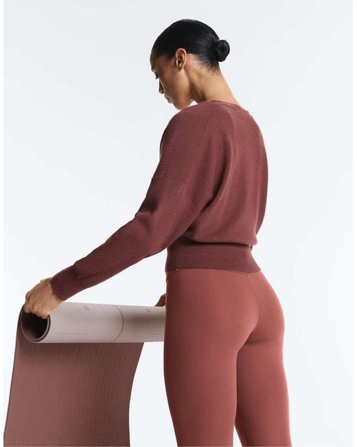 Oysho Red Wrap Knit Jumper