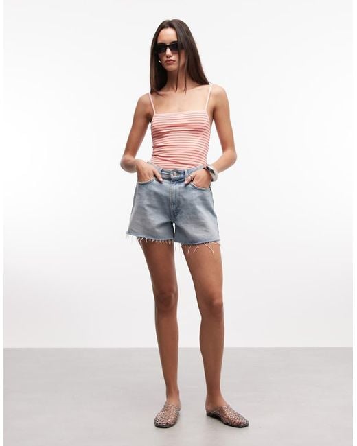 Monki Blue Straight Strap Vest