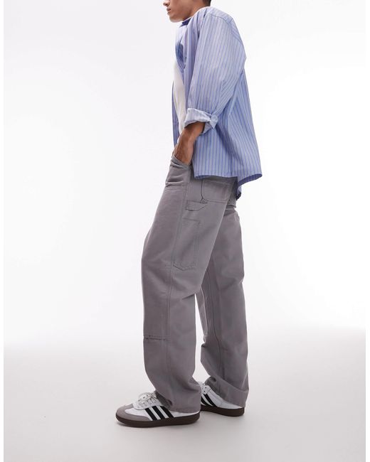 Carhartt Gray Double Knee Jeans for men