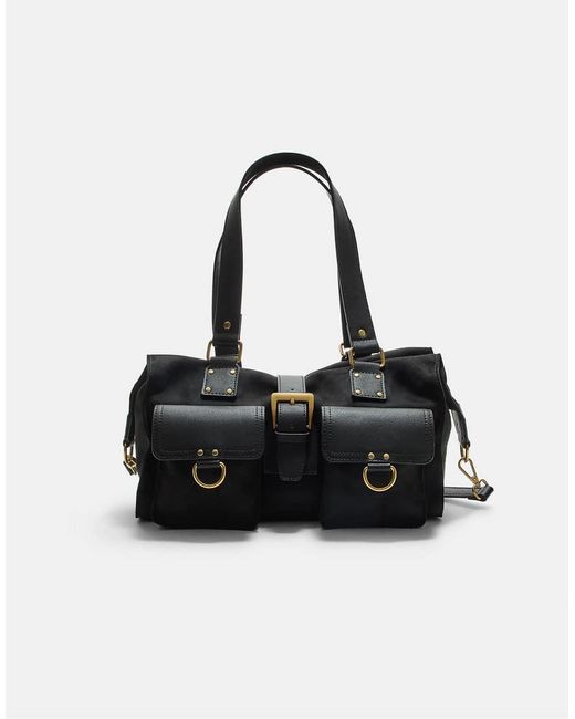 Borsa Da Spalla Nera Con Tasche di Stradivarius in Black