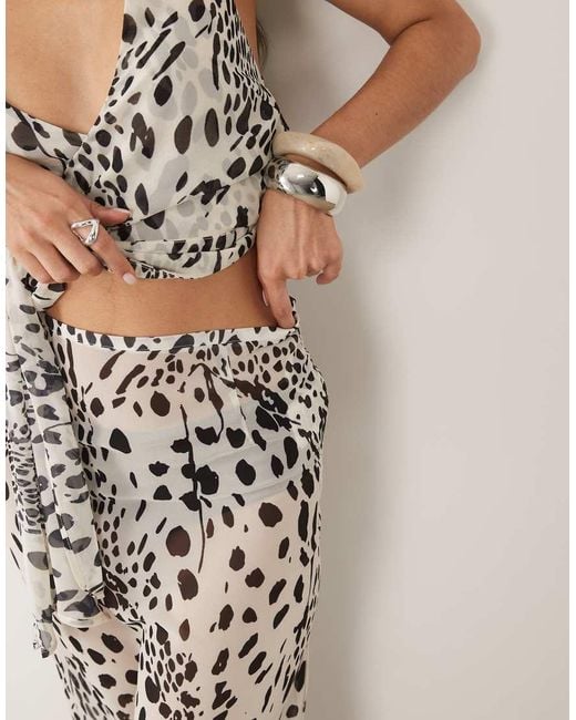 Motel White Sorena Dalmation Maxi Skirt