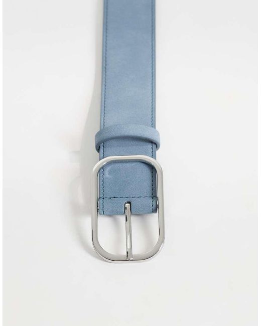 ASOS Blue Faux Suede Low Waist Jeans Belt