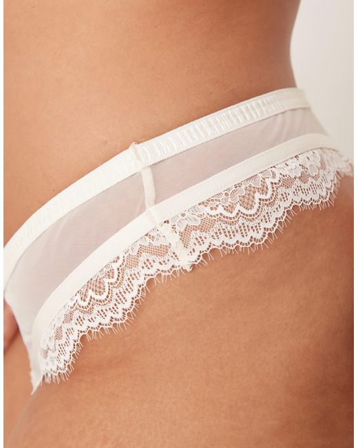 ASOS Natural Asos Design Curve Aurora Lace Lingerie Thong