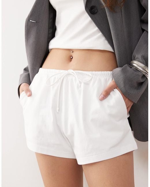 Weekday Gray Mini Jersey Shorts