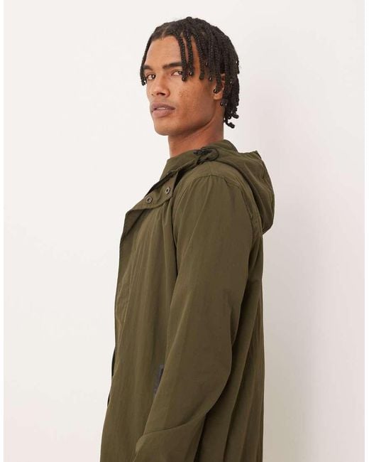 Brave Soul Natural Lightweight Hooded Parka Jacket for men