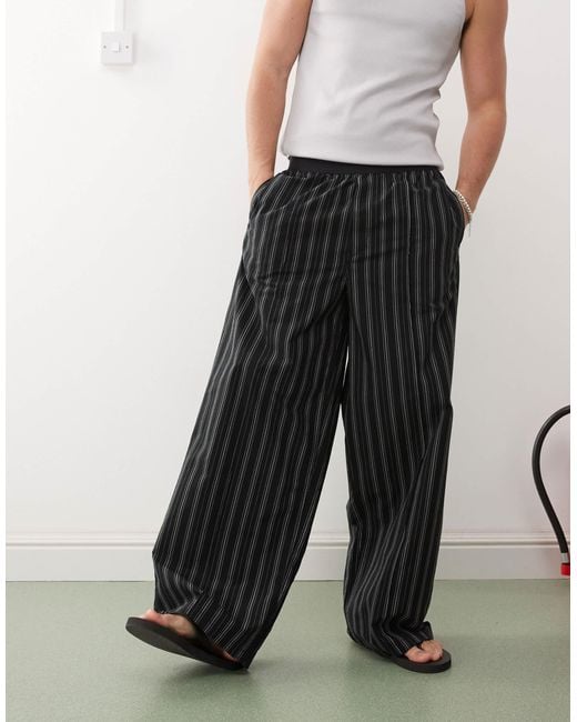 Weekday White Loose Fit Trousers for men