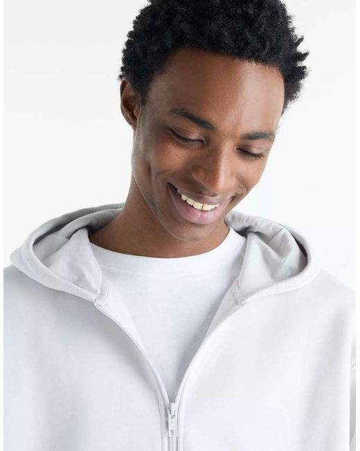 New Balance White Athletics Crafted Fleece Full Zip for men