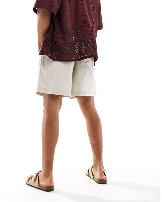 ASOS Multicolor Wide Linen Shorts for men