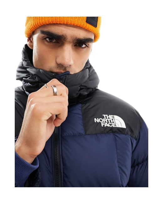 The North Face Blue Lhotse Hooded Down Puffer Jacket for men
