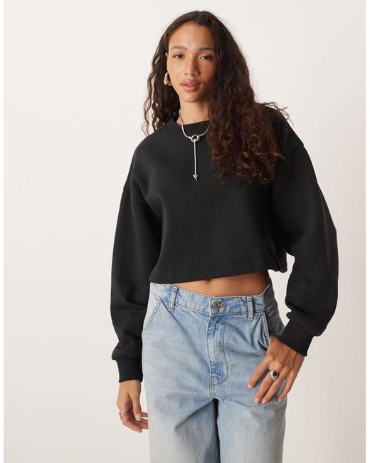 JJXX Black – cropped-sweatshirt