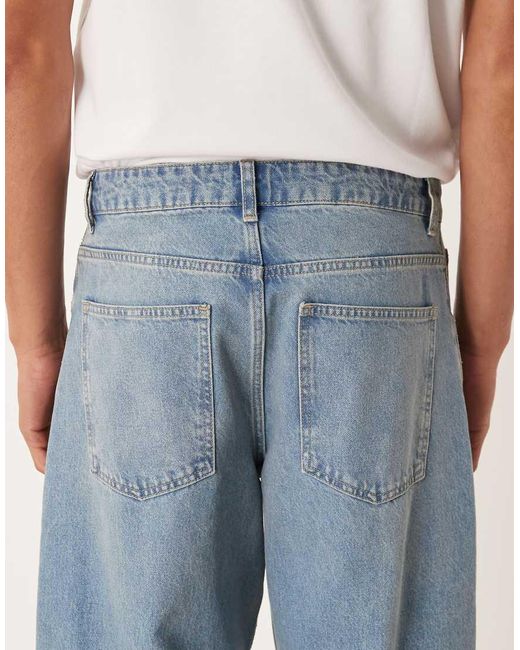 ASOS White Loose Straight Dirty Midwash Jean for men