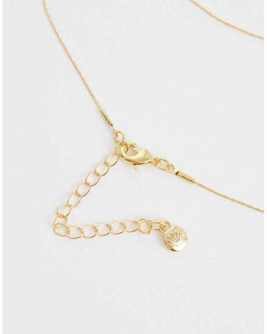 Orelia White Tigers Eye Charm Necklace