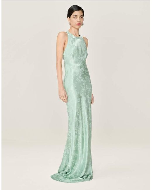 OMNES Green Dresses Jai Floral Maxi Dress With Cross Back