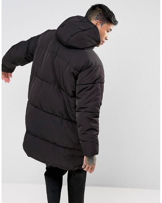 ASOS Synthetic Asos Oversized Puffer Jacket With Hood In Black for Men |  Lyst
