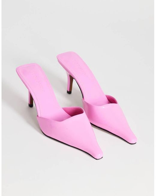 TOPSHOP Pink Alfie Pointed Heeled Court