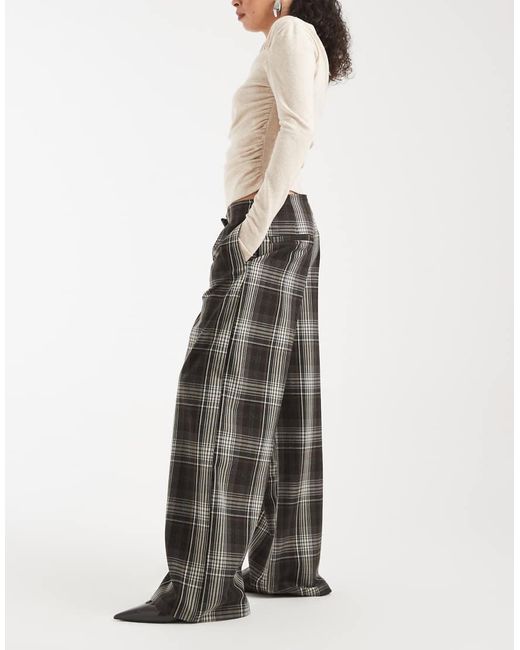 ASOS White No Waistband Straight Leg Trouser