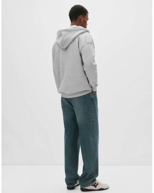 Pull&Bear – basic-kapuzenjacke in Blue für Herren
