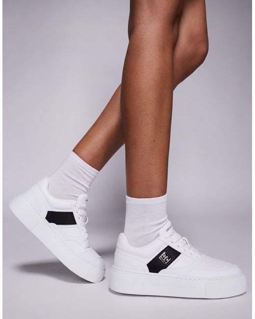 ARMANI EXCHANGE White Trainers With Logo