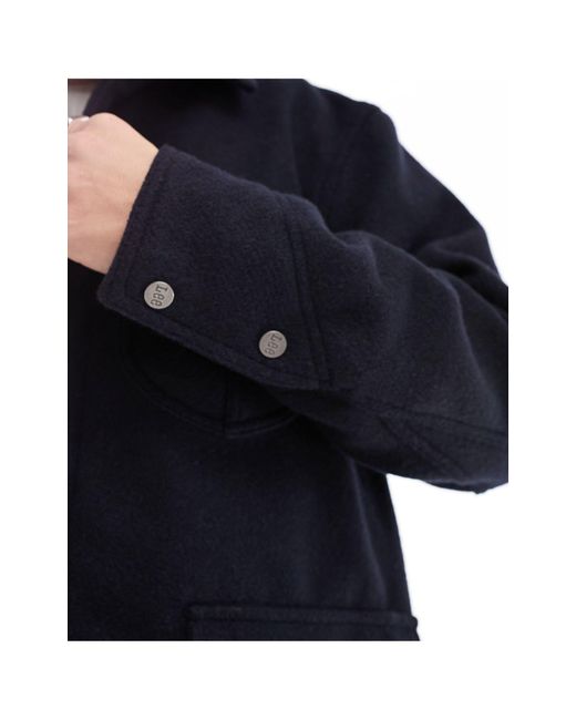 Lee Jeans Blue Heavyweight Wool Mix Worker Jacket for men