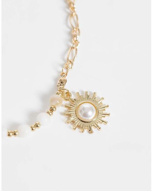ONLY White 2-pack Sun Necklace