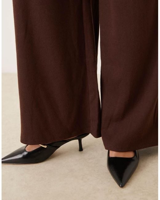 Glamorous Natural Wide Leg Trousers
