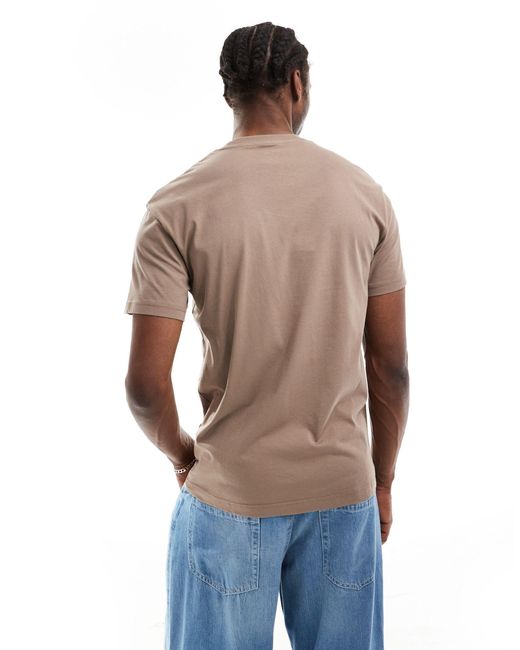 Camiseta marrón guijarro con estampado "camp buddy" Lee Jeans de hombre de color Blue