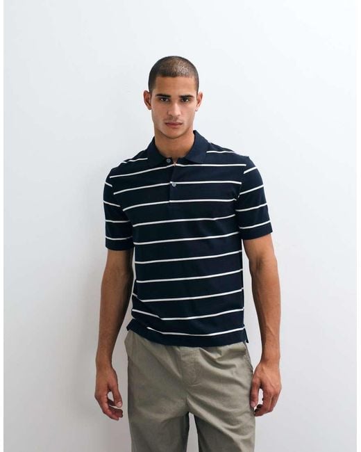 ARKET White Pure Cotton Short Sleeve Polo for men