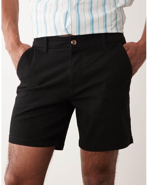 ASOS White Slim Fit Chino Shorts for men