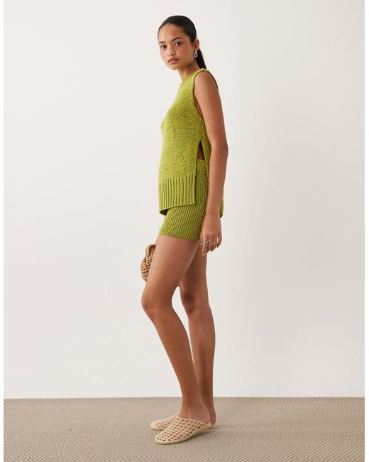 ASOS Green Tape Yarn Knit Shorts