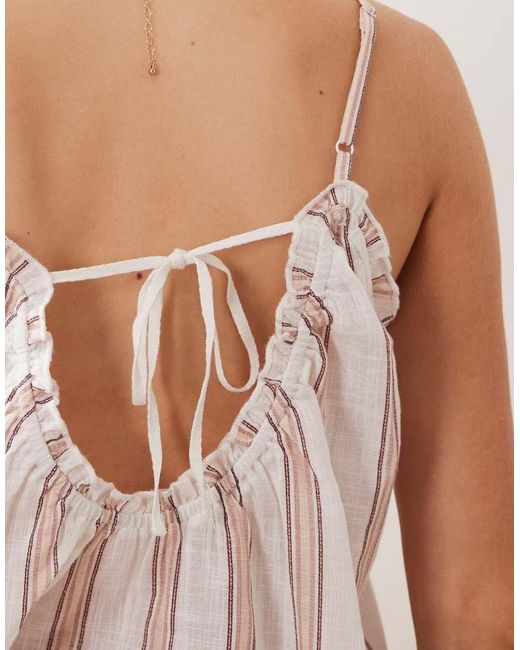 Iisla & Bird White Beach Cami Top Co-ord