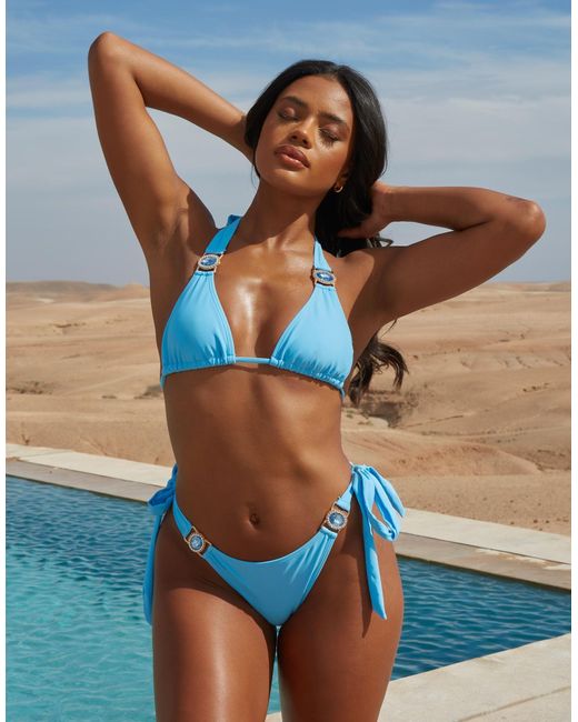 Moda Minx Blue X savannah-shae richards – amour – seitlich gebundene bikinihose