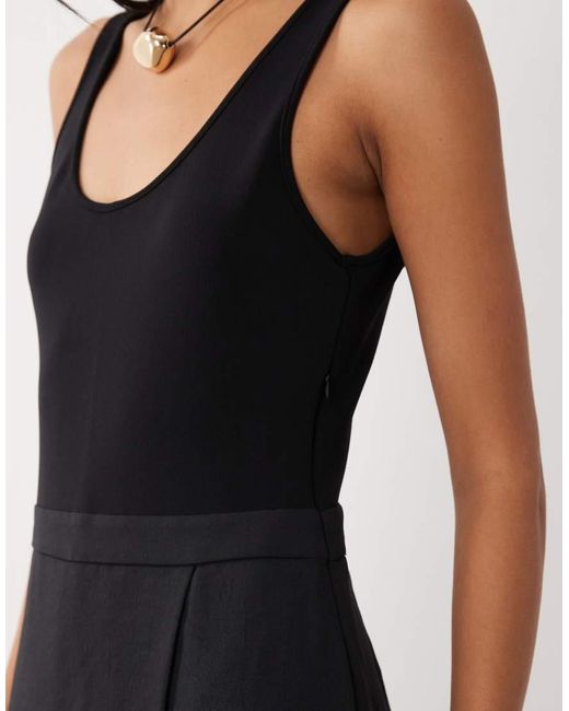 Mango Black Scoop Neck Sleeveless Jumpsuit