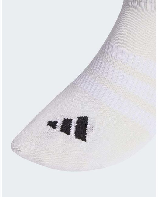 Adidas Originals White Thin&Light Sportswear No Show Socks 3 Pair Pack