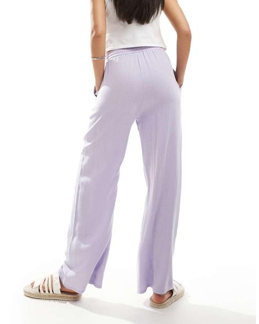 Pantaloni A Fondo Ampio Lilla di Miss Selfridge in Purple