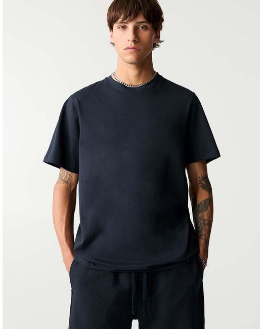 Set Basic Con T-Shirt E Bermuda di Pull&Bear in Blue da Uomo