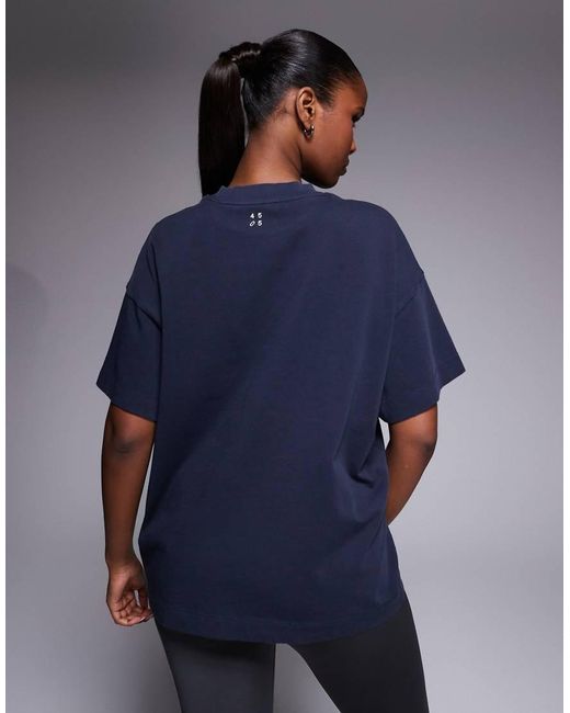 4505 Blue Icon Heavyweight Cotton Oversized T-shirt With Quick Dry Finish
