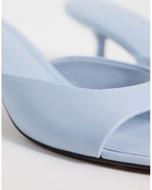 ASOS White High-Five Kitten Heel Mules
