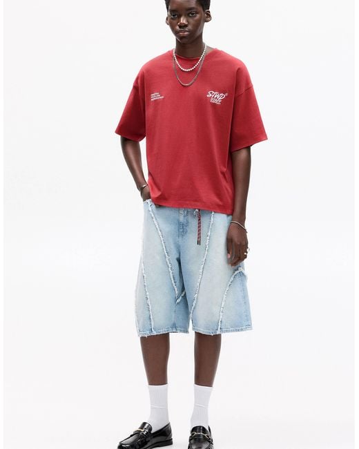 Pull&Bear – stwd – t-shirt in Red für Herren