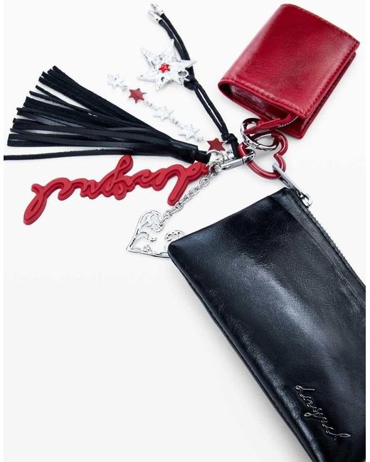 Desigual Red Small Charm Wallet