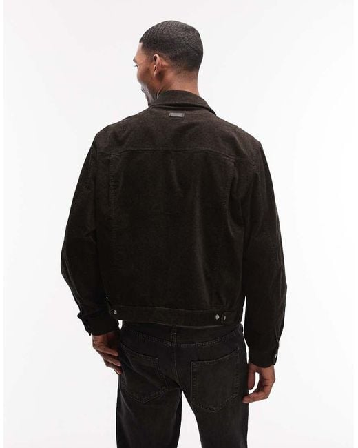 AllSaints Black Korey Leopard Print Zip Through Jacket for men