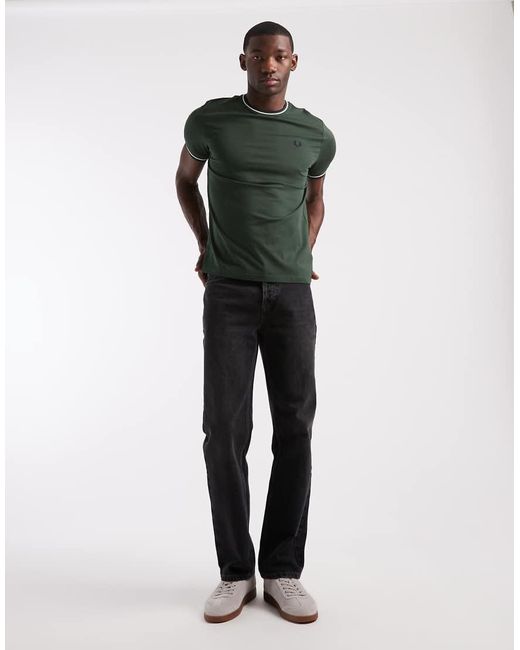 Fred Perry Green Twin Tipped T-Shirt for men