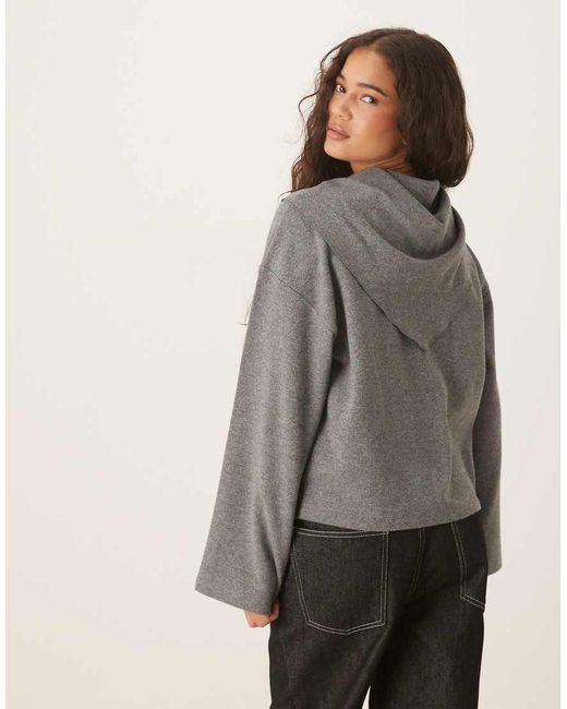 Threadbare Gray Jumper With Scarf Detail
