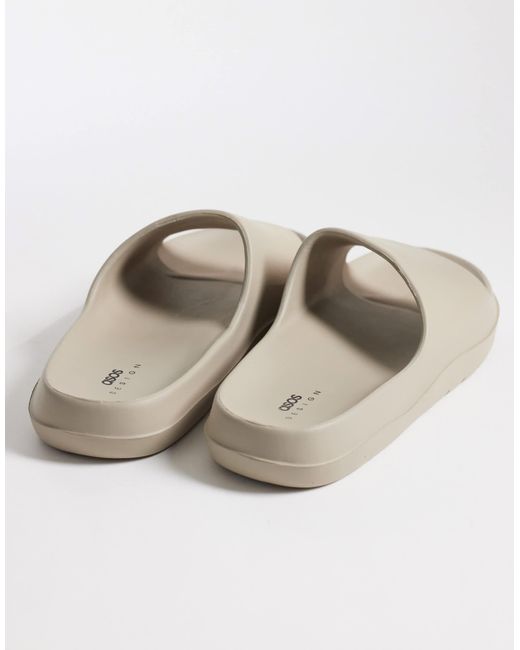 ASOS White Chunky Sliders for men