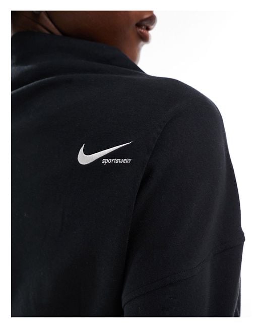 Nike Black Sportswear Collection Mock Neck Long Sleeve T-shirt