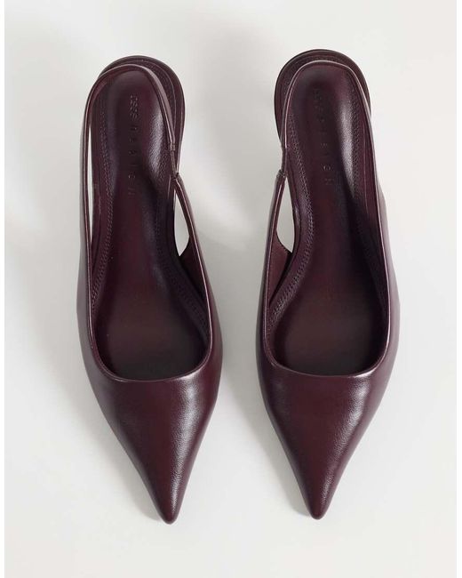 ASOS Red Signature Kitten Heeled Shoes