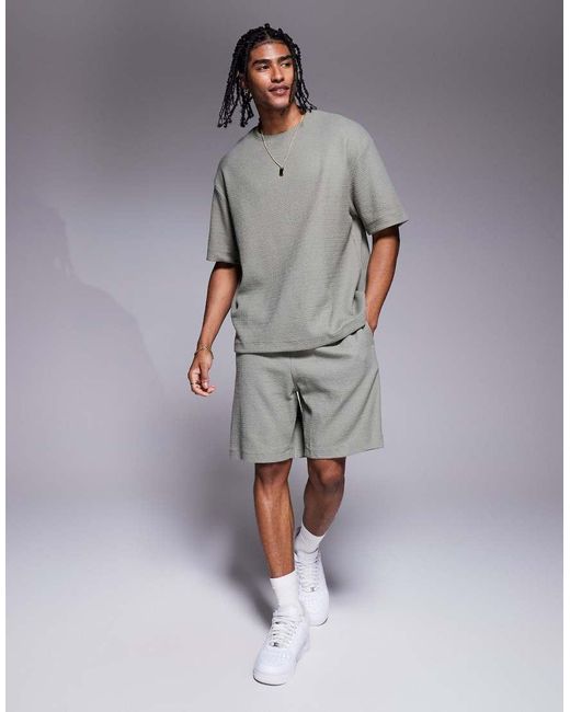 River Island Short Met Textuur in het Gray voor heren